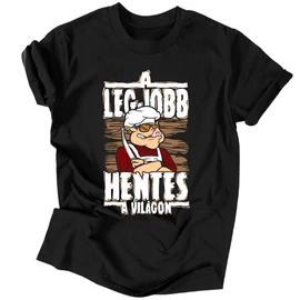 A legjobb hentes a világon férfi póló (Fekete)