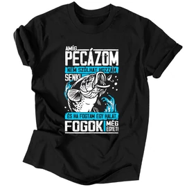 Amíg horgászom férfi póló (Fekete)