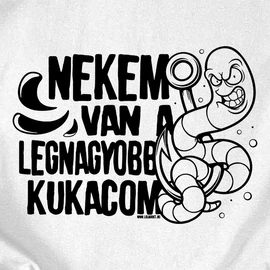 Nekem van a legnagyobb kukacom férfi póló és fém bögre szett (Fehér pólóval)