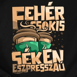 SékenEszpresszaú férfi póló (Fekete)