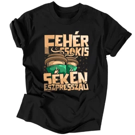SékenEszpresszaú férfi póló (Fekete)