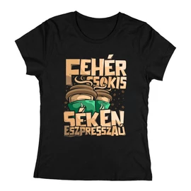 SékenEszpresszaú női póló (Fekete)