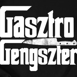  Gasztro gengszter férfi póló (Fekete)
