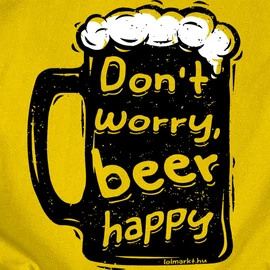 Beer happy férfi póló (Sárga)