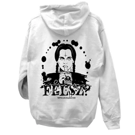 Félsz? kapucnis pulóver (Fehér)