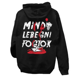 Mind lebegni fogtok kapucnis pulóver (Fekete)