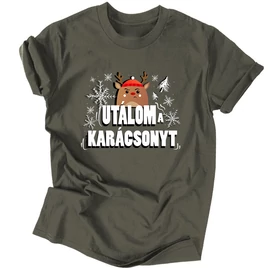 Utálom a karácsonyt férfi póló (Grafit)