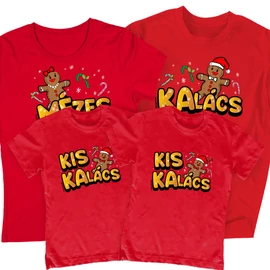 Mézes kalács családi szett (2 gyerek) (Piros)