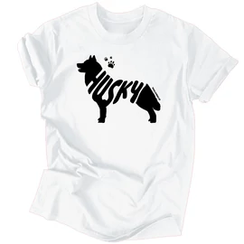 Husky férfi póló (Fehér)