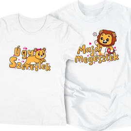 Úgy szeretlek páros póló szett (Fehér)