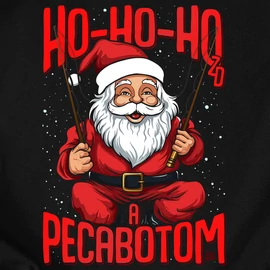  Ho-Ho-Hozd a pecabotom férfi póló (Fekete)