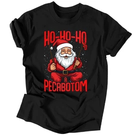  Ho-Ho-Hozd a pecabotom férfi póló (Fekete)