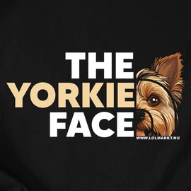 The yorkie face férfi póló (Fekete)