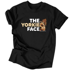 The yorkie face férfi póló (Fekete)