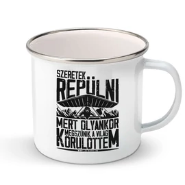 Szeretek repülni fém bögre (Fehér)