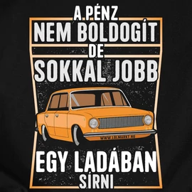 Jobb egy ladában férfi póló (Fekete)