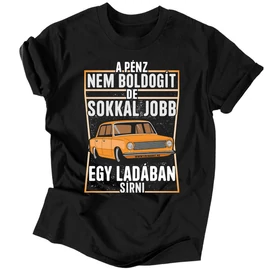 Jobb egy ladában férfi póló (Fekete)
