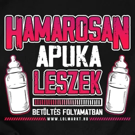 Apuka leszek férfi póló (Fekete)