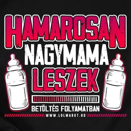 Nagymama leszek női póló (Fekete)