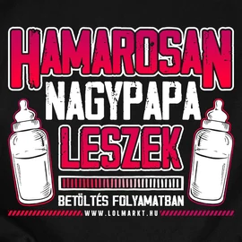 Nagypapa leszek férfi póló (Fekete)