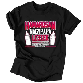Nagypapa leszek férfi póló (Fekete)