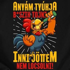 Inni jöttem nem locsolni férfi póló  (Fekete)