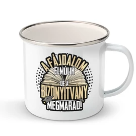 A bizonyítvány megmarad fém bögre (Fehér)