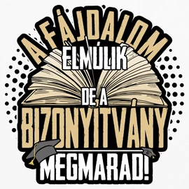 A bizonyítvány megmarad fém bögre (Fehér)