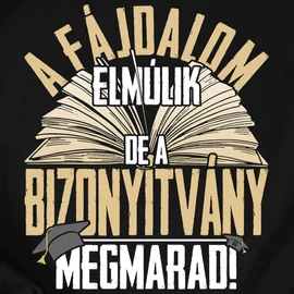 A bizonyítvány megmarad férfi póló (Grafit)