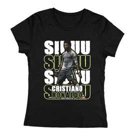 C. Ronaldo Siuuu női póló (Fekete)