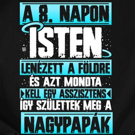 Megszülettek a nagypapák férfi póló (Fekete)
