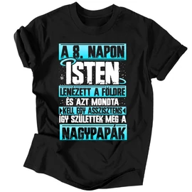Megszülettek a nagypapák férfi póló (Fekete)