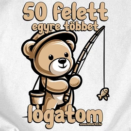  Egyre többet lógatom férfi póló (Fehér)