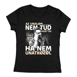 200IQ - Ha nem unatkozol női póló (Fekete)