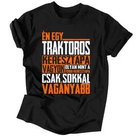 Én egy ... keresztapa vagyok férfi póló (Fekete)