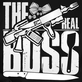 The real boss női póló (Fekete)