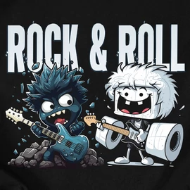 Rock &amp;amp; Roll férfi póló (Fekete)