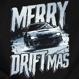 Merry driftmas férfi póló (Fekete)