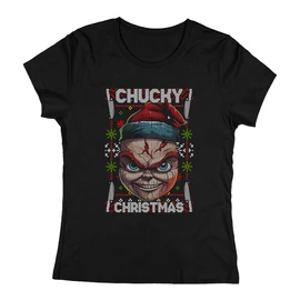 Chucky christmas női póló (Fekete)
