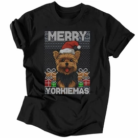 Merry yorkiemas férfi póló (Fekete)
