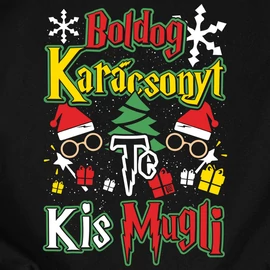 Mugli karácsony férfi póló (Fekete)