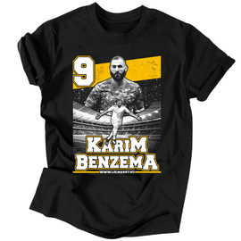 Karim Benzema szurkolói férfi póló (Fekete)