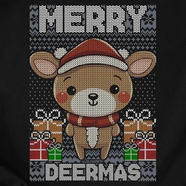 Merry deermas gyerek póló (Fekete)