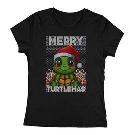 Merry turtlemas női póló (Fekete)