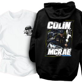 McRae kapucnis pulcsi és Rally Legend póló szett (Fehér-Fekete)