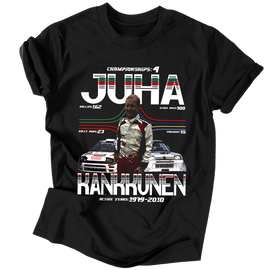 Juha Kankkunen férfi póló (Fekete)