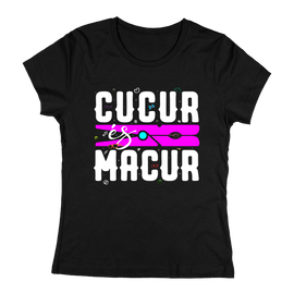 Cucur és Macur női póló (Fekete)