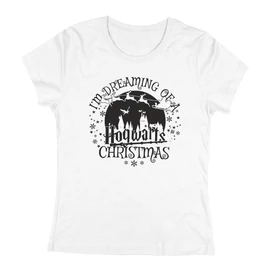 Hogwarts Christmas női póló (Fehér)