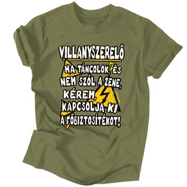 Villanyszerelő férfi póló (Khaki)