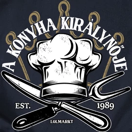 A konyha királynője női póló (Sötétkék)